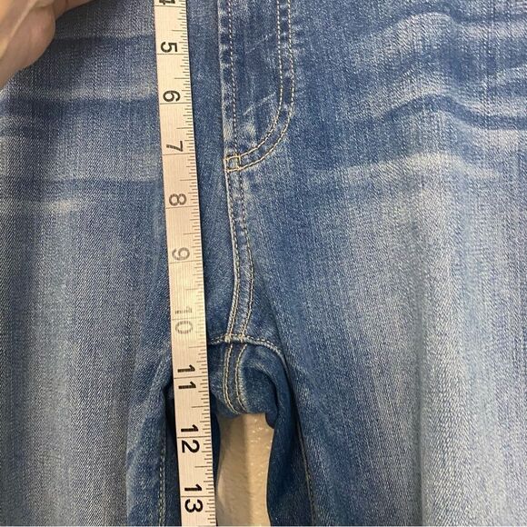 Paige HIGH RISE JIMMY JIMMY CROP medium wash Venice Skinny denim jeans size 30 - Picture 6 of 12